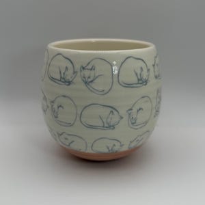ANTHROPOLOGIE Leah Reena Goren Katt Stengodsmugg 340 ml – Begagnad bild 4