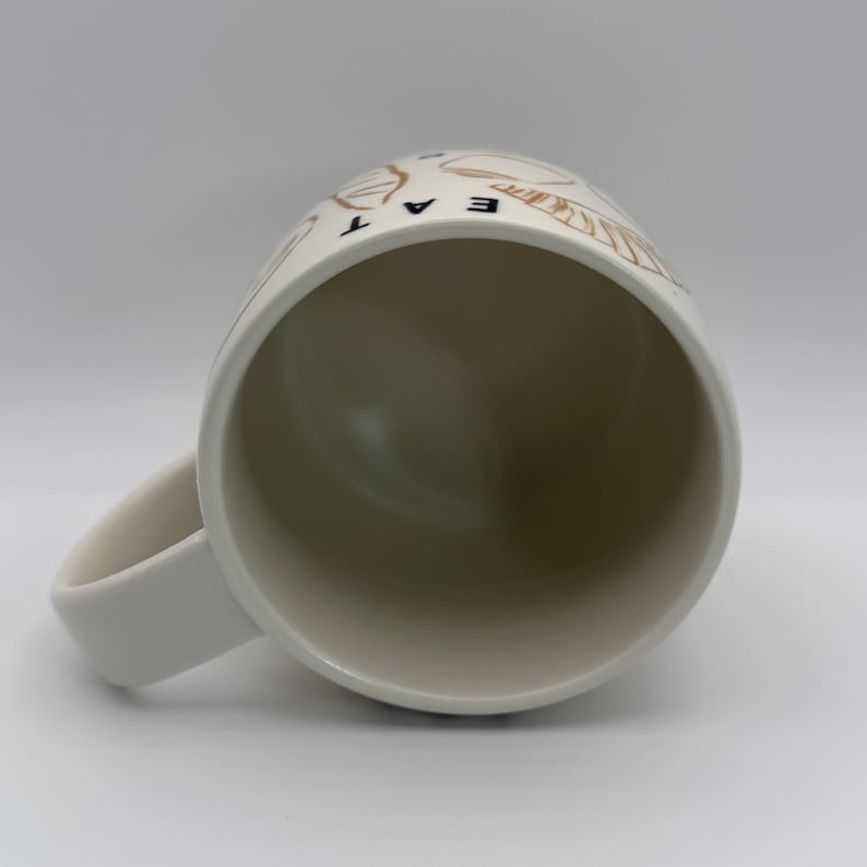 ANTHROPOLOGIE Phtalo Ruth Stoneware Eat Bread Mug 14 oz. - Preowned image 6