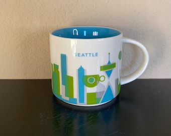 STARBUCKS Discontinued "You Are Here" Collectible SEATTLE Coffee Mug 14 oz. - Preowned