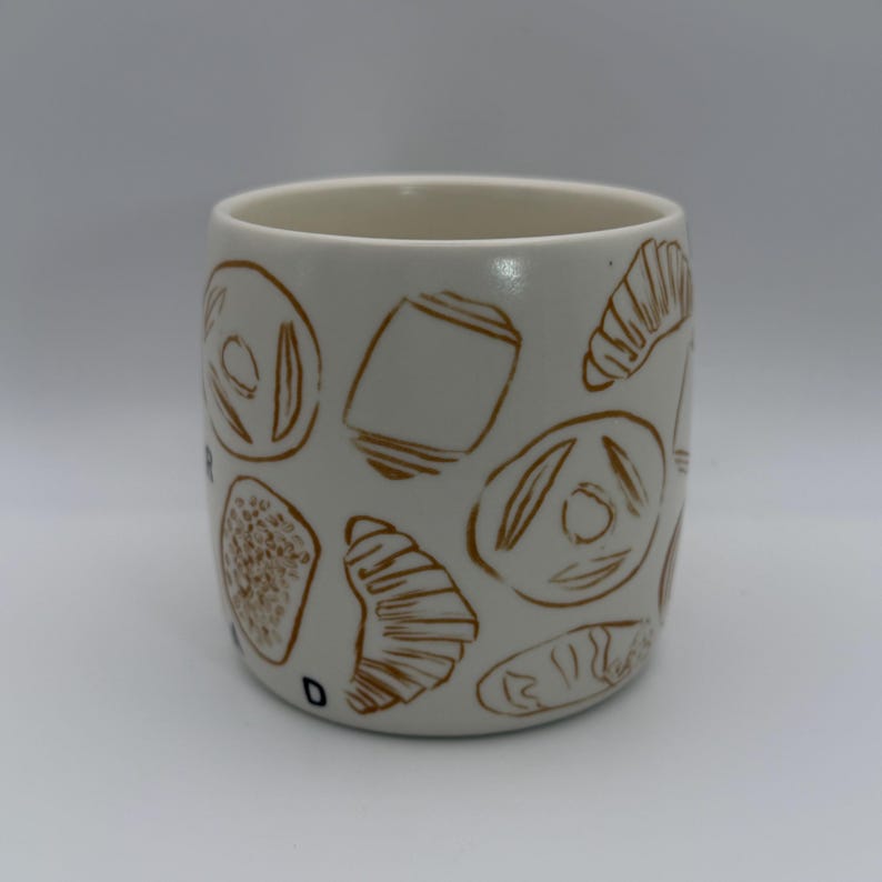 ANTHROPOLOGIE Phtalo Ruth Stoneware Eat Bread Mug 14 oz. - Preowned image 4