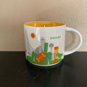 STARBUCKS Discontinued &quot;You Are Here&quot; Collectible Mug DALLAS 14 oz. - Preowned