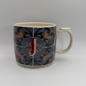 ANTHROPOLOGIE Mezze Monogram Letter J Mug 12 oz. - Preowned image 1
