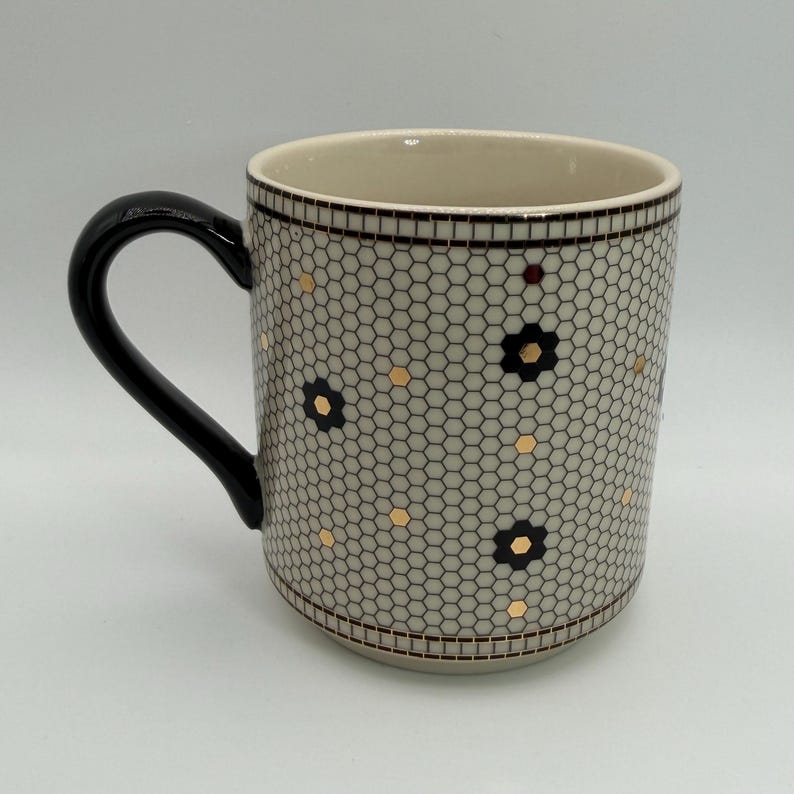 ANTHROPOLOGIE Bistro Tile Letter "B" Mug 12 oz. - Preowned image 3