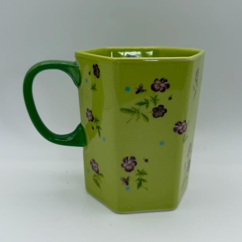 ANTHROPOLOGIE Pia I love You Color Green Mug 10 oz. - Preowned image 3