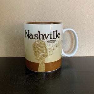 STARBUCKS &quot;Global Icon&quot; Collection Series NASHVILLE Coffee Mug / Tea Cup 16 oz - Preowned