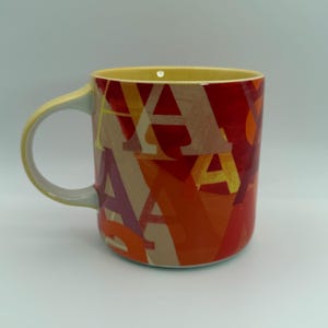 ANTHROPOLOGIE Lottie Monogram Letter A Mug 16 oz. - Preowned image 3