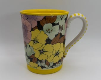 ANTHROPOLOGIE Lyla Color Yellow Coffee Mug 9 oz. - Preowned
