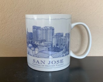 STARBUCKS ARCHITECTURAL SERIES San Jose Capital of Silicon Valley Ceramic Coffee Mug / Tea Cup 18 oz - Preowned