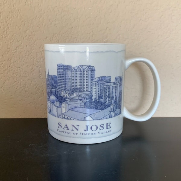 STARBUCKS ARCHITECTURAL SERIES San Jose Capital of Silicon Valley Ceramic Coffee Mug / Tea Cup 18 oz - Preowned