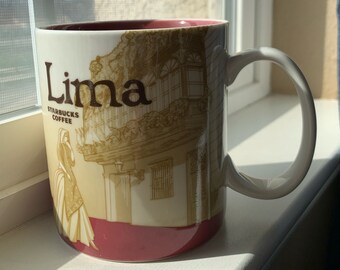 STARBUCKS "global Icon" Collection Series LIMA Coffee Mug / Tea Cup 16 Oz -  Preowned - Etsy