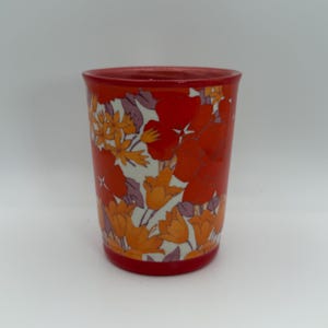 ANTHROPOLOGIE Lyla Color Red Mug 9 oz. - Preowned image 4