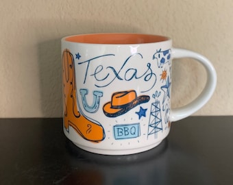 STARBUCKS &quot;Been There Series&quot; Across the Globe Collection TEXAS Coffee Mug / Tea Cup 14 oz.  - Preowned