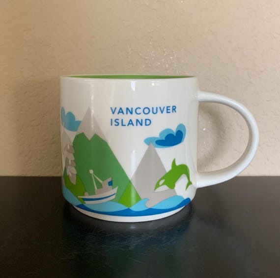 STARBUCKS Discontinued "You Are Here" Collectible VANCOUVER ISLAND Coffee Mug 14 oz. - Preowned