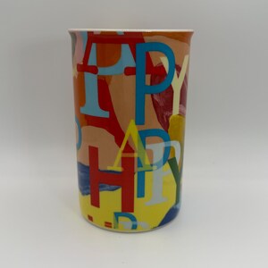 ANTHROPOLOGIE Glückliche Lebendigkeit Positivität Becher 14 Unze. - Gebraucht Bild 3