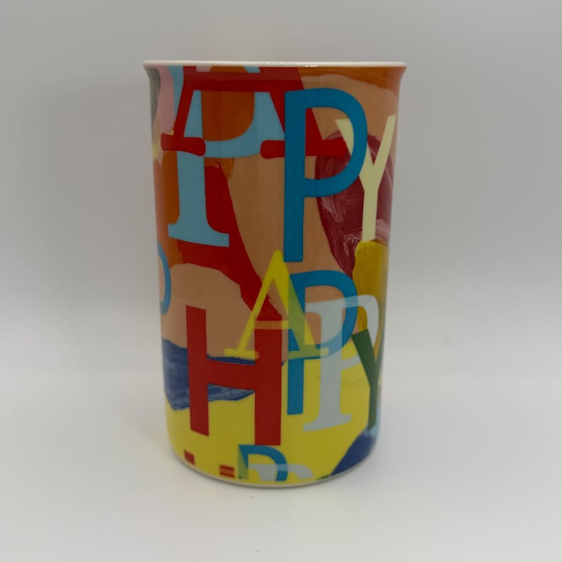 ANTHROPOLOGIE Glückliche Lebendigkeit Positivität Becher 14 Unze. - Gebraucht Bild 3