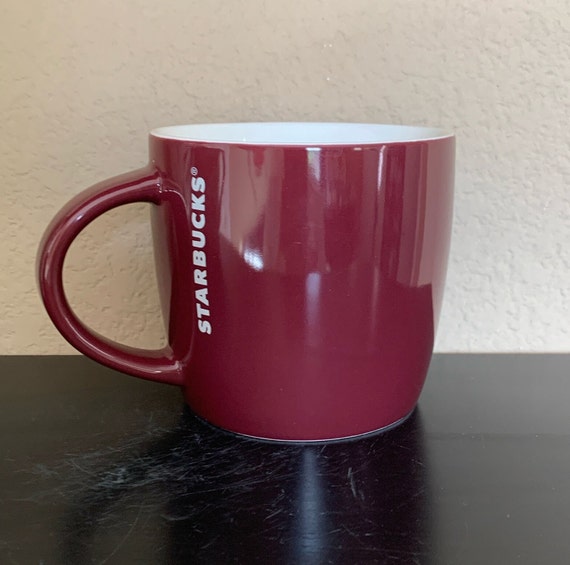 STARBUCKS Maroon Color Coffee Mug / Tea Cup 14 Oz. - Preowned - Etsy  Singapore