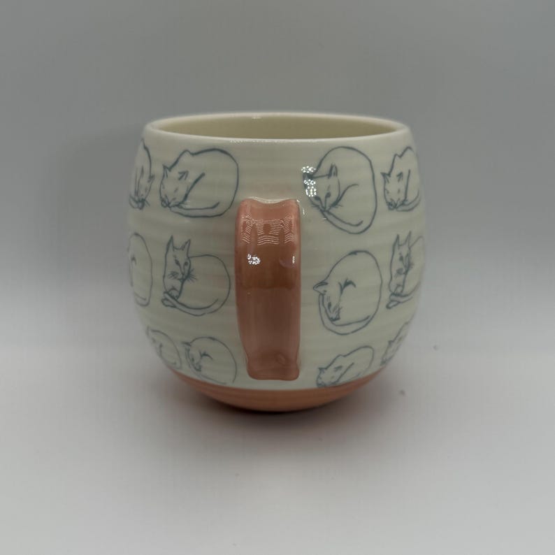 ANTHROPOLOGIE Leah Reena Goren Katt Stengodsmugg 340 ml – Begagnad bild 2