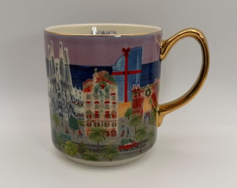ANTHROPOLOGIE Urlaub in der Stadt Barcelona Becher 14 oz. - Gebraucht