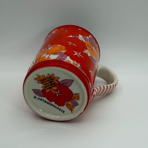 ANTHROPOLOGIE Lyla Color Red Mug 9 oz. - Preowned image 6