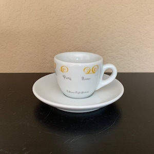 STARBUCKS CAFFE COLLEZIONE Espresso Demitasse Cup and Saucer by D. Reinhart - Preowned