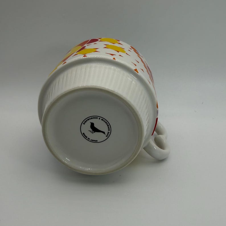 ANTHROPOLOGIE Stackable Floral Multicolor Mug 8 oz. - Preowned image 6