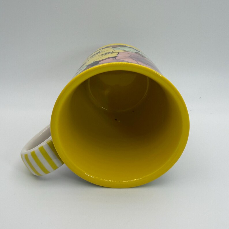 ANTHROPOLOGIE Lyla Color Yellow Coffee Mug 9 oz. - Preowned image 5