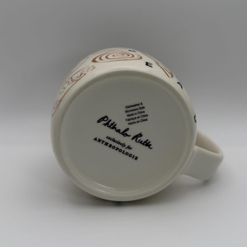 ANTHROPOLOGIE Phtalo Ruth Stoneware Eat Bread Mug 14 oz. - Preowned image 5