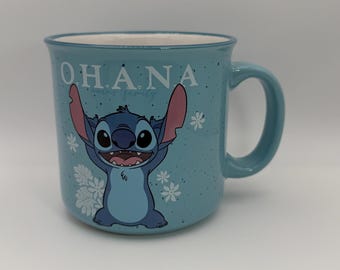 DISNEY Official Licensed OHANA STITCH Jumbo Mug 18 oz. - Preowned