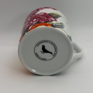 ANTHROPOLOGIE White Floral Mug 8 oz. - Preowned image 6