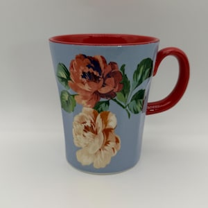 ANTHROPOLOGIE Maeve Chintzware Blue Floral Stoneware Mug 10 oz. - Preowned image 1