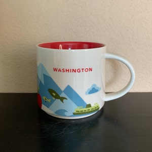 &quot;Starbucks nicht mehr &quot;&quot;Sie sind hier&quot;&quot; Sammler WASHINGTON Kaffeetasse 14 Unze.&quot; - Gebraucht