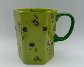 ANTHROPOLOGIE Pia I love You Color Green Mug 10 oz. - Preowned
