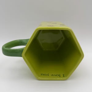ANTHROPOLOGIE Pia I love You Color Green Mug 10 oz. - Preowned image 6