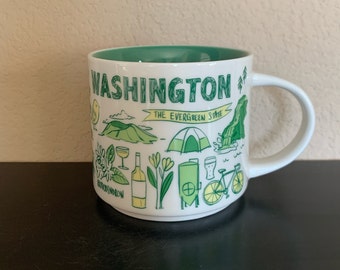 STARBUCKS "Been There Series" über die Kugel-Sammlung WASHINGTON Kaffeetasse / Teetasse 14 Unze. - Gebraucht