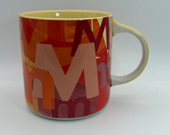ANTHROPOLOGIE Lottie Monogram Letter M Mug 16 oz. - Preowned