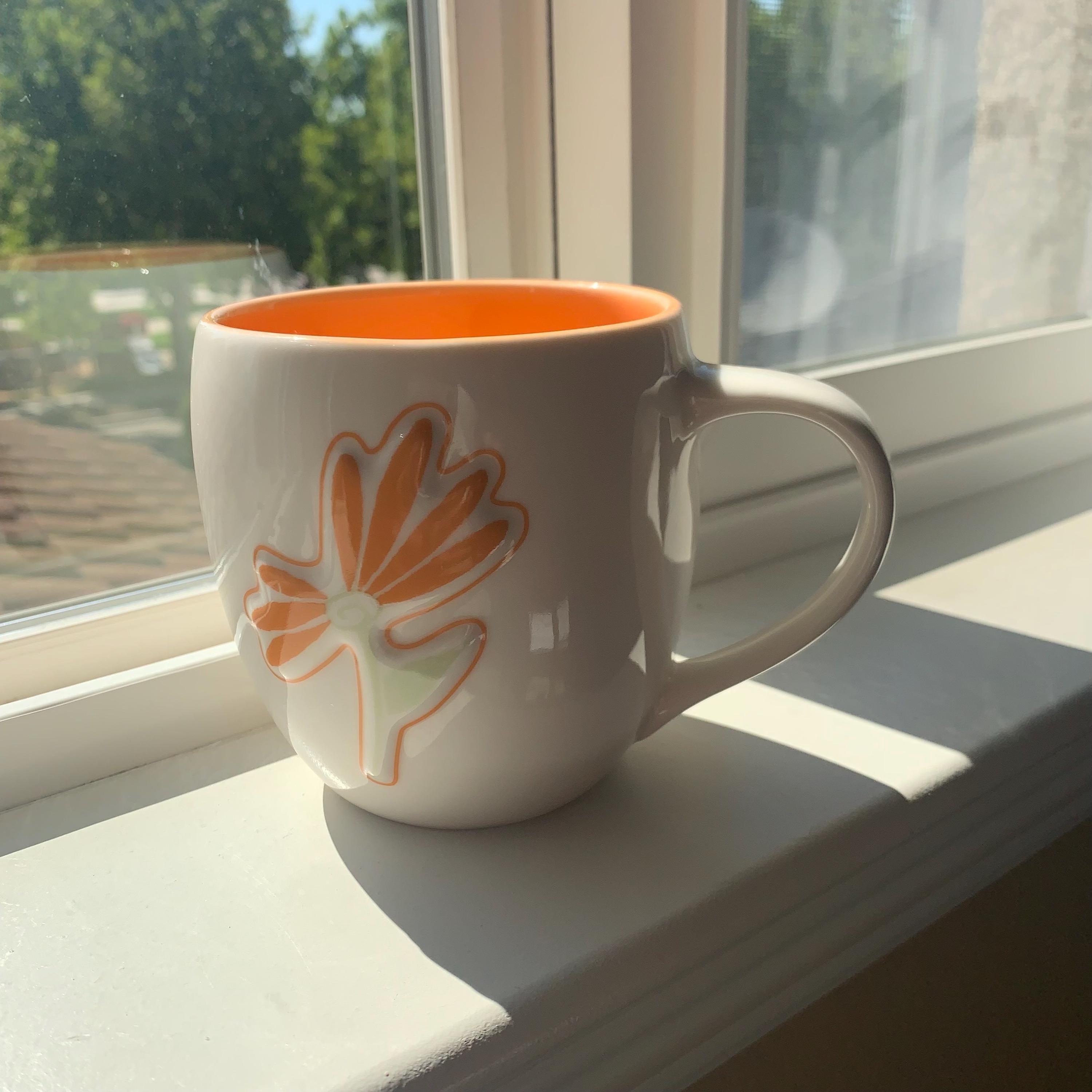 Tazza Da Caffè Samunshi® Con Scritta 'Ich Denke An Golf' - Arancione Fluo, 300 Ml, Stampata In Germania
