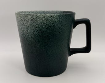 STARBUCKS Green Turquoise and White Speckled Ombre with Squared Handle Mug 14 oz. - Preowned