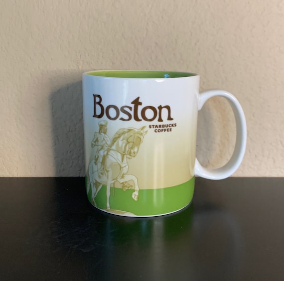 STARBUCKS "Global Icon" Collection Series BOSTON Coffee Mug / Tea Cup 16  oz. - Preowned