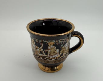 HANDMADE IN GREECE 24K Gold Espresso Cup - Preowned