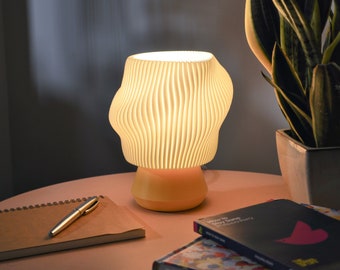 DOLLOP LAMP | Ambient Lighting Bedside Lamp, Small Modern Desk Lamp, Minimal Funky Table Lamp, Unique Sculpture 3d Print Lamp