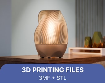 3D Print Lamp STL File, Egg Lamp, Tama (Digital Download)