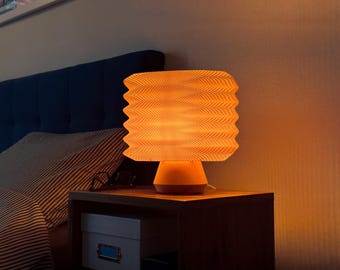 Origami Table Lamp, Colorful Bedside Lamp, Bellows Weave