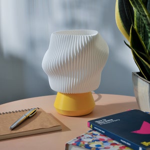 DOLLOP LAMP, 3MF 3D Printing Files, Ambient Lighting Bedside Lamp, Small Modern Desk Lamp, Minimal Funky Table Lamp image 3