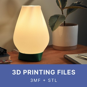 Tulpanlampa: Blombordslampa 3D-skrivarfiler (STL + 3MF)