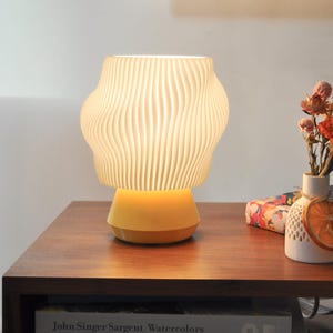 Archivo STL para impresión 3D de lámpara, lámpara ondulada, diseño de bola (descarga digital)