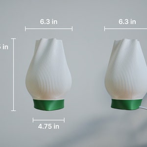 TULIP LAMP, 3MF 3D Printing Files, Ambient Lighting Bedside Lamp, Small Modern Desk Lamp, Minimal Funky Table Lamp image 8