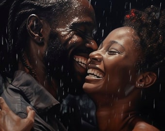 All The Feels Unframed Black Art Print Black Love Art Black Art Poster Black Love Wall Art African Art African American Art Pan African Amer