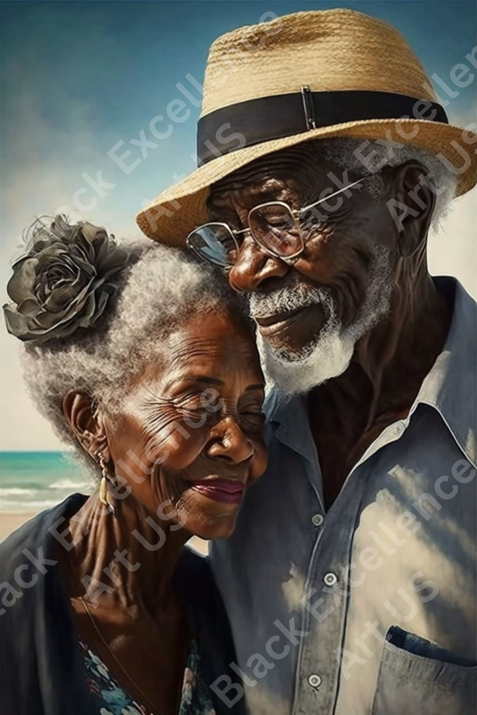 A Lifetime Together - (Unframed) Poster Poster Art Poster Print Art African Art Wall Art Black Love Black Couples