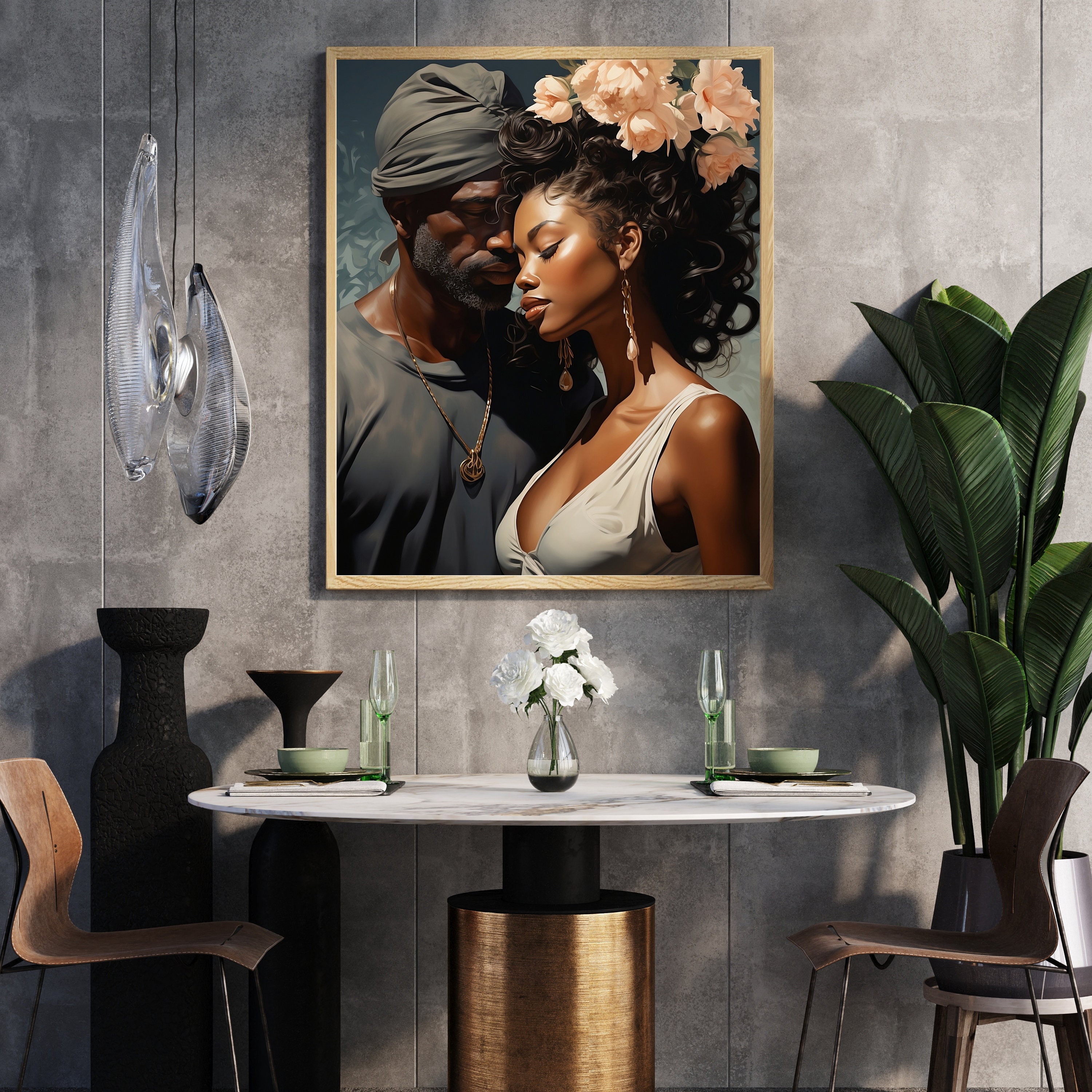 young-love-unframed-black-art-print-black-love-art-black-art-poster
