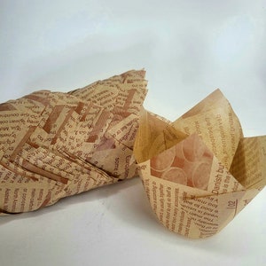 Tulip Cupcake Liners: Assorted Baking Cups, Parchment Paper - 50pcs